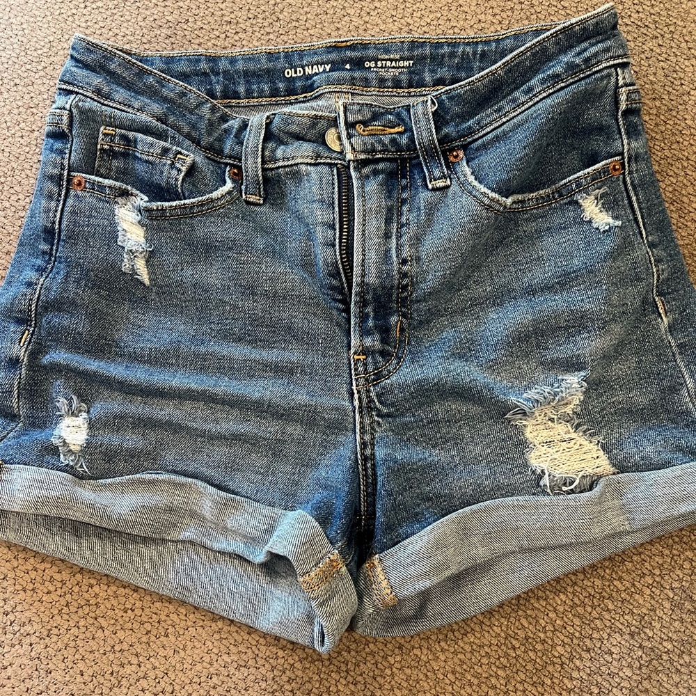 Old Navy Women's Distressed Blue Jean Shorts